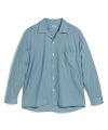 ＜FOUNDOUR＞COTTON LINEN OPEN COLLAR SHIRT