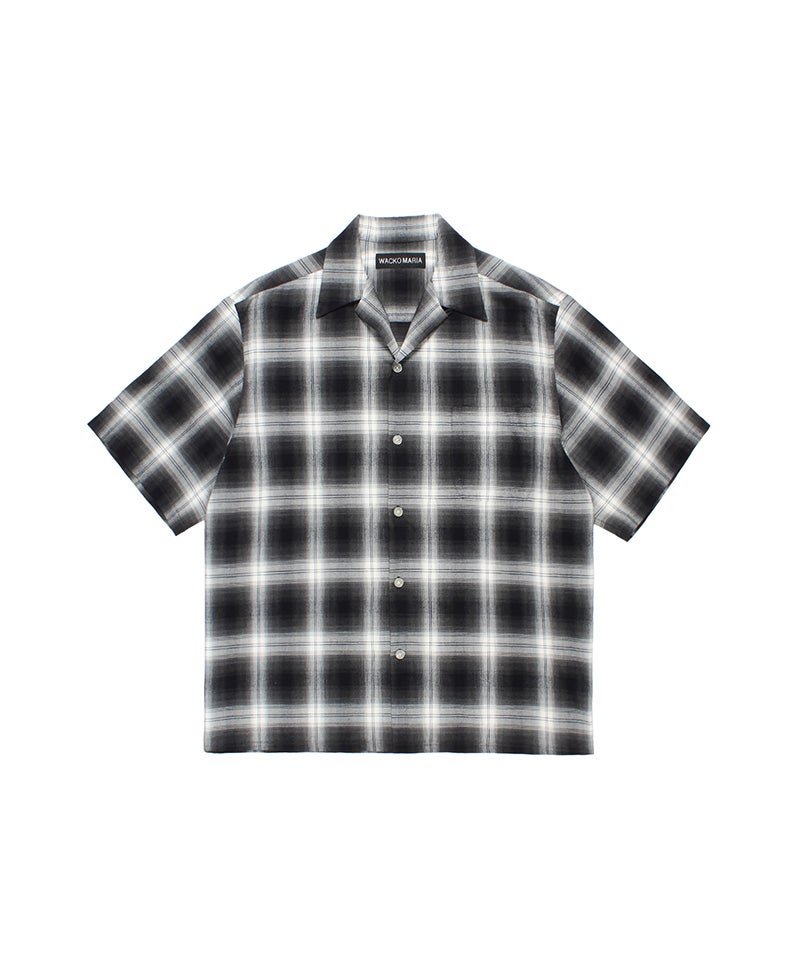 WACKO MARIA＞OMBRE CHECK OPEN COLLAR SHIRT S/S (TYPE-2) | MAKES