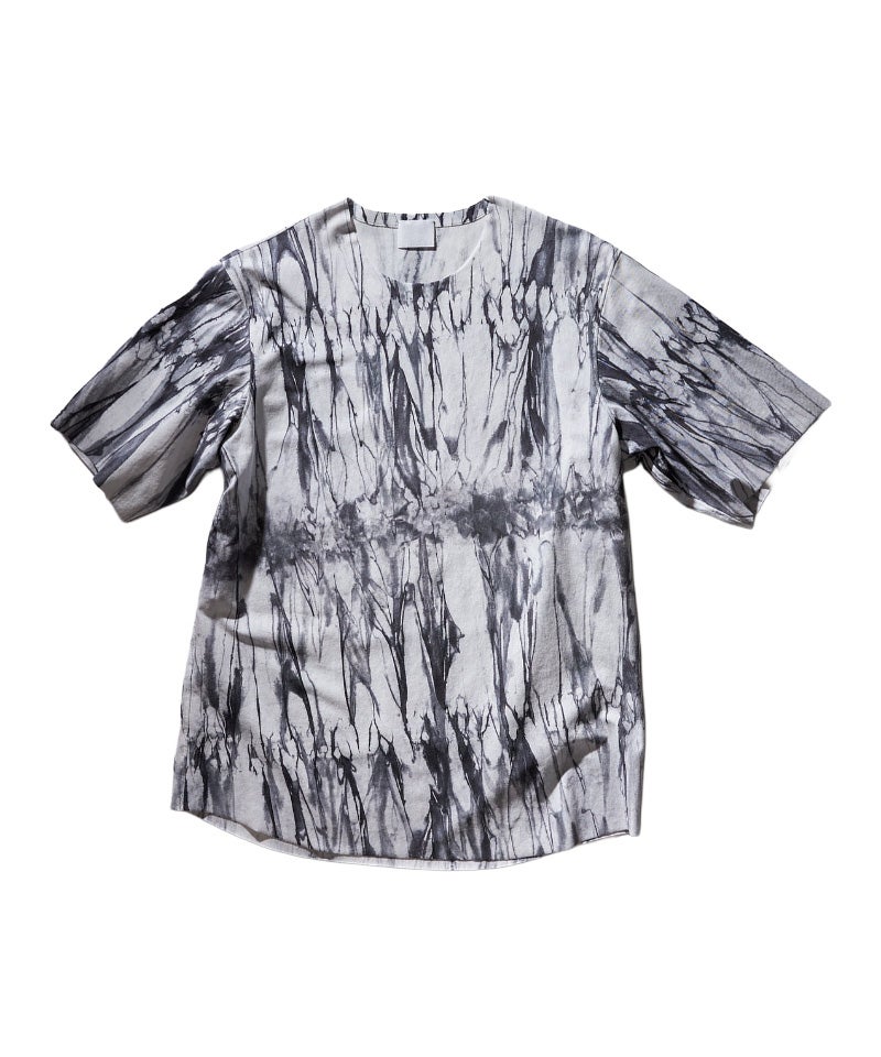 山内＞有松絞り・強撚フリーカットポンチ・ショートスリーブTシャツ