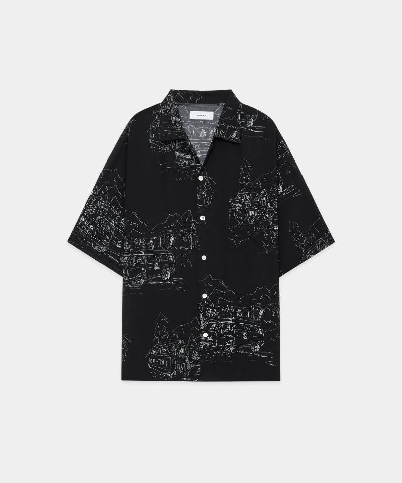 ＜marka＞OPEN COLLAR S/S SHIRT