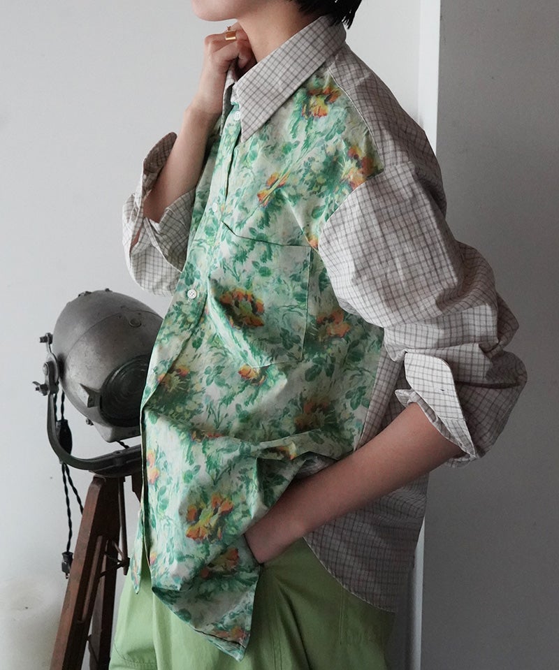 Meryll Rogge＞COMBO CLASSIC SHIRT W/ FORMAL COLLAR | MAKES ONLINE 