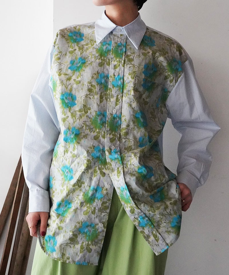【☺︎ 】Meryll Rogge メリルロッゲ　シャツ Meryll Rogge＞COMBO CLASSIC SHIRT W/ FORMAL COLLAR | MAKES ONLINE