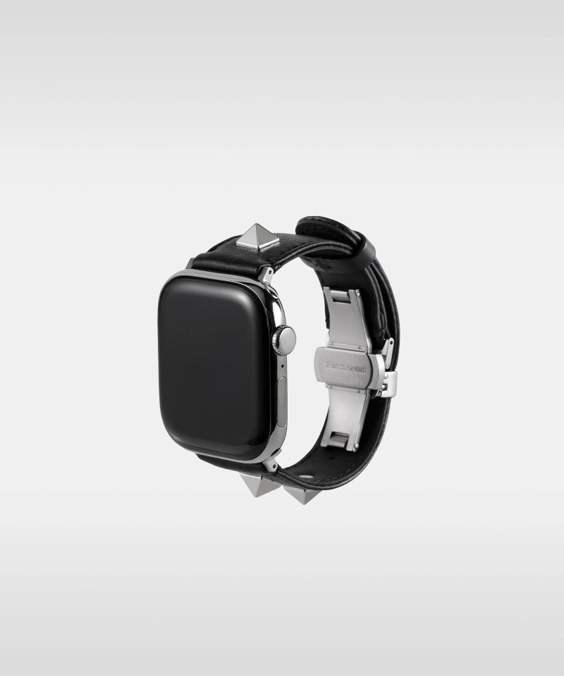 ＜objcts.io＞レザーハイブリッドバンド スタッズ for Apple Watch