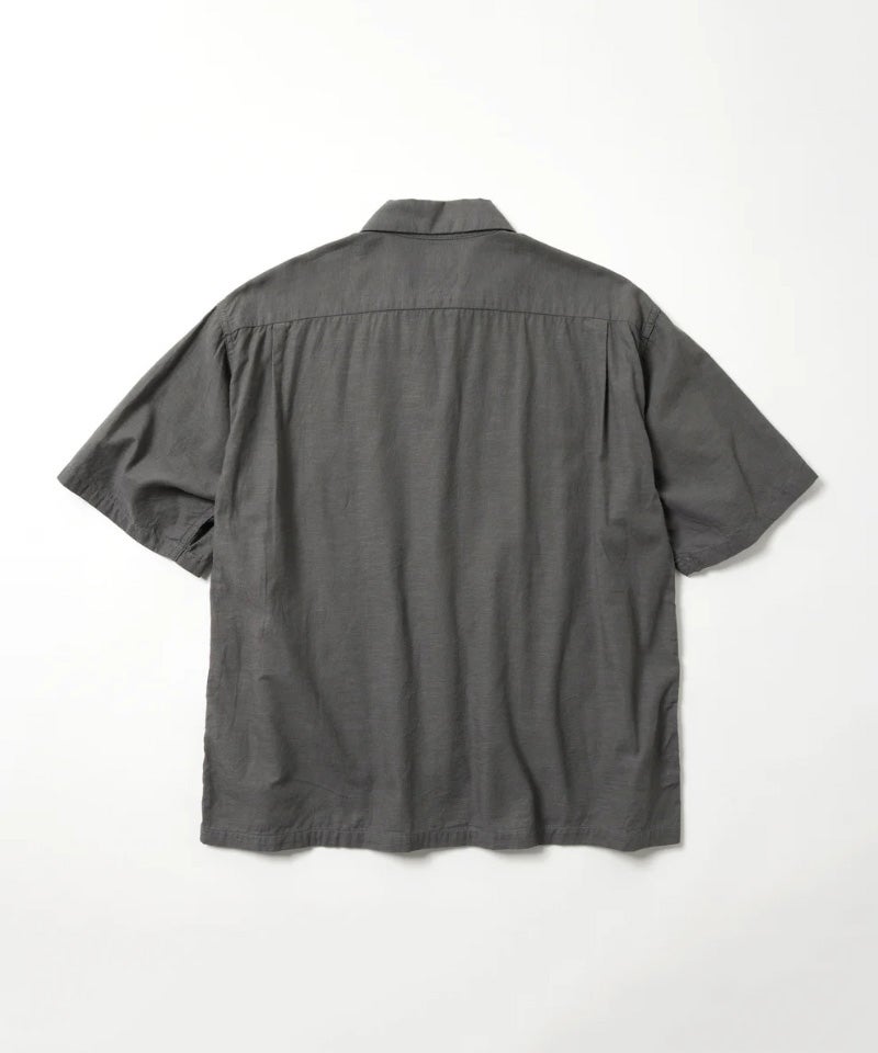 GOLD＞VAT DYE CHAMBRAY S/S ZIP SHIRT | MAKES ONLINE STORE