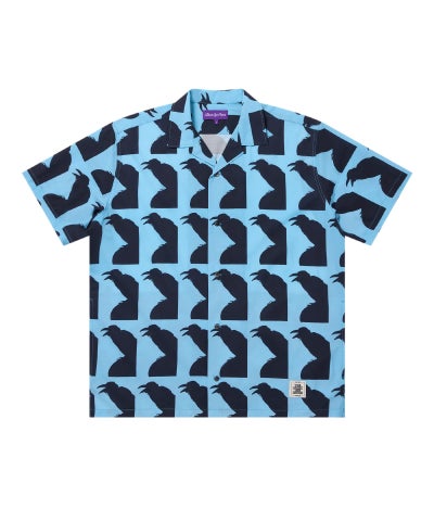 BlackEyePatch＞JIRO KONAMI CROW OPEN COLLARED S/S SHIRT | MAKES 
