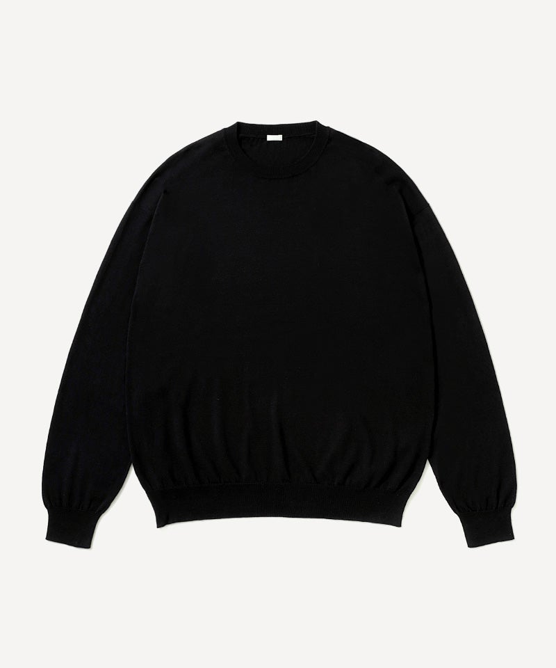 A.PRESSE＞Wool Cotton High Gauge Crew Neck Sweater | MAKES ONLINE