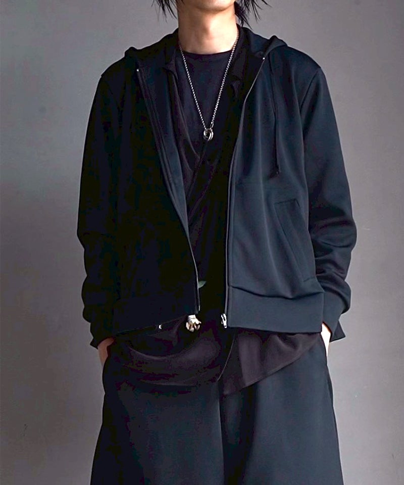 BLACK COMME des GARCONS＞エステルジャージー フード付きパーカー (1Z