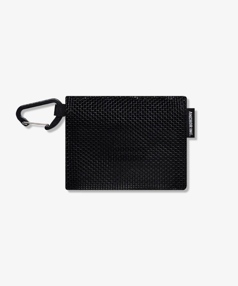 ANCHOR INC.＞BOLD LOGO MINI MESH POUCH WITH CARABINER | MAKES
