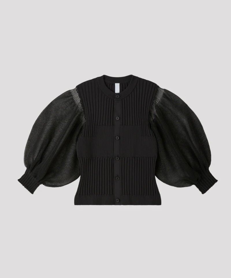 CFCL＞FLUTED LUCENT PUFF SLEEVE CARDIGAN | MAKES ONLINE STORE