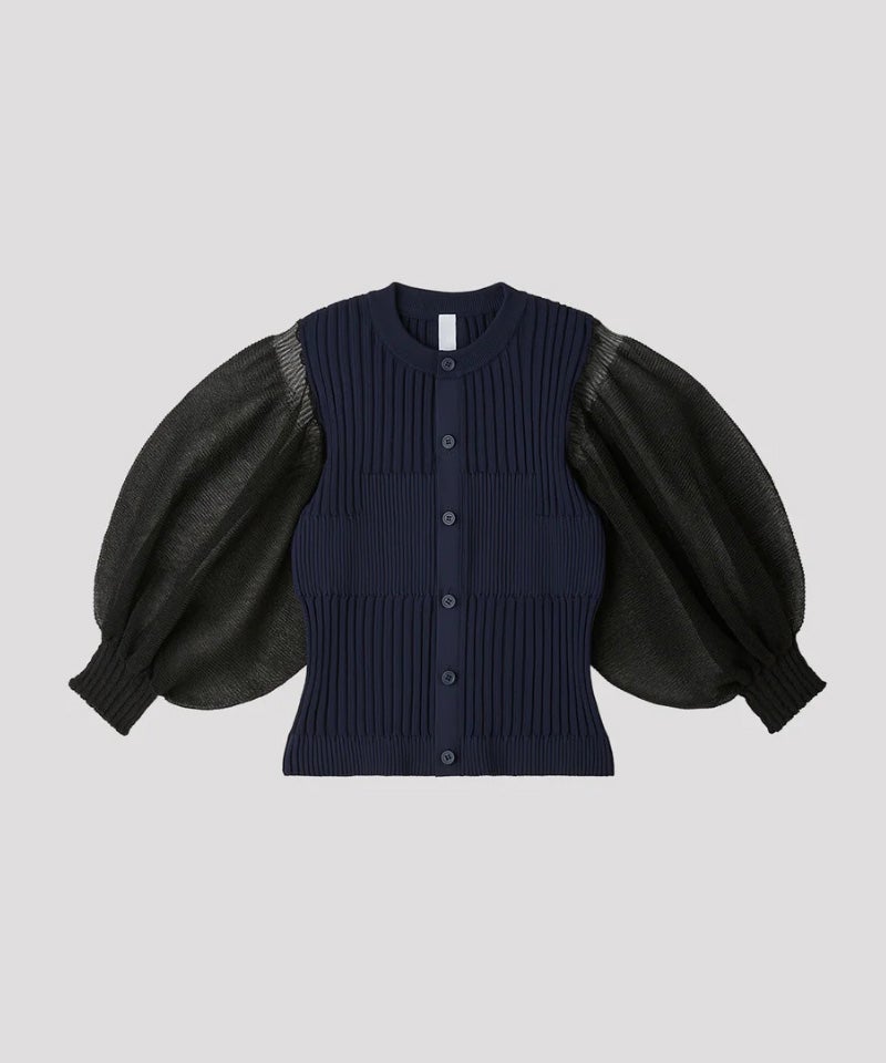 CFCL＞FLUTED LUCENT PUFF SLEEVE CARDIGAN | MAKES ONLINE STORE