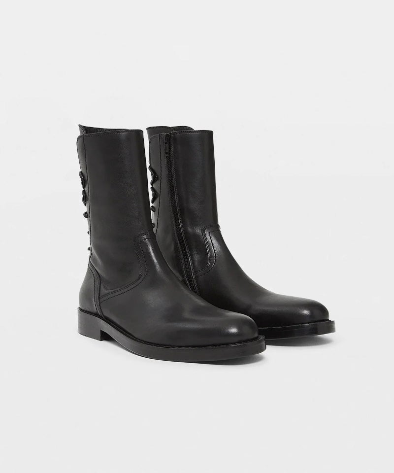 ＜Ann Demeulemeester＞HENRICA LACED BACK ANKLE BOOTS