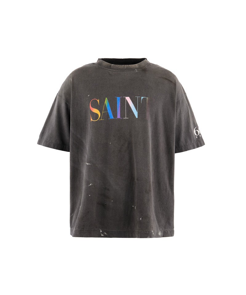 ＜SAINT MICHAEL＞SS T-SHIRT/SAINT/BLACK