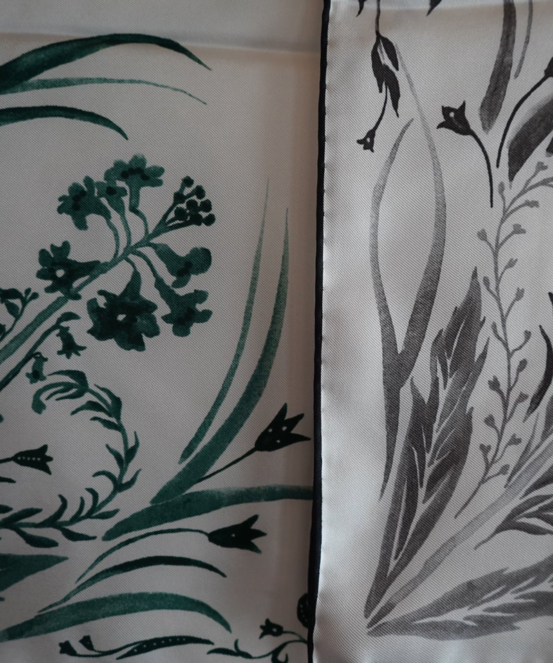 Mame Kurogouchi＞Hand Printed Silk Scarf | MAKES ONLINE STORE