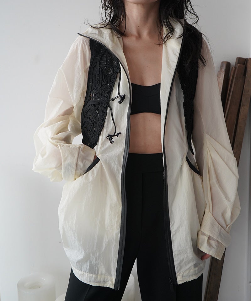 Mame Kurogouchi＞Nylon Oversized Jacket Cording Vest | MAKES