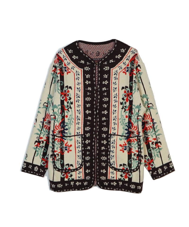 Mame Kurogouchi＞Floral Arabesque Knit Jacket | MAKES ONLINE STORE