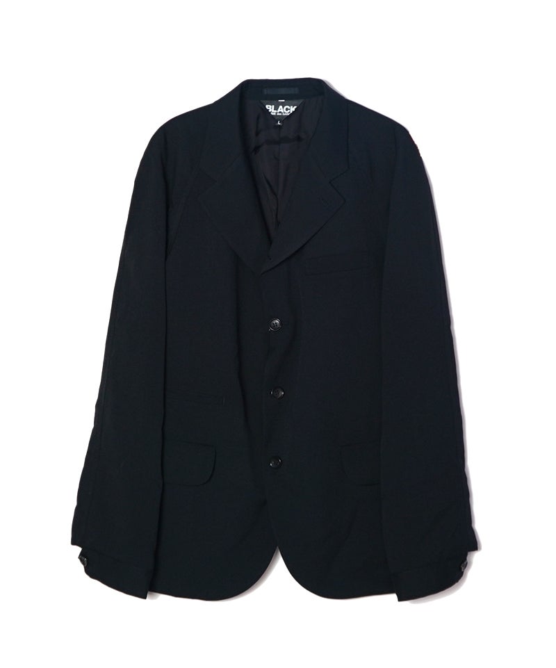 BLACK COMME des GARCONS 4Bジャケット ウールギャバジン BLACK COMME des GARCONS＞ウールギャバジンジャケット | MAKES ONLINE