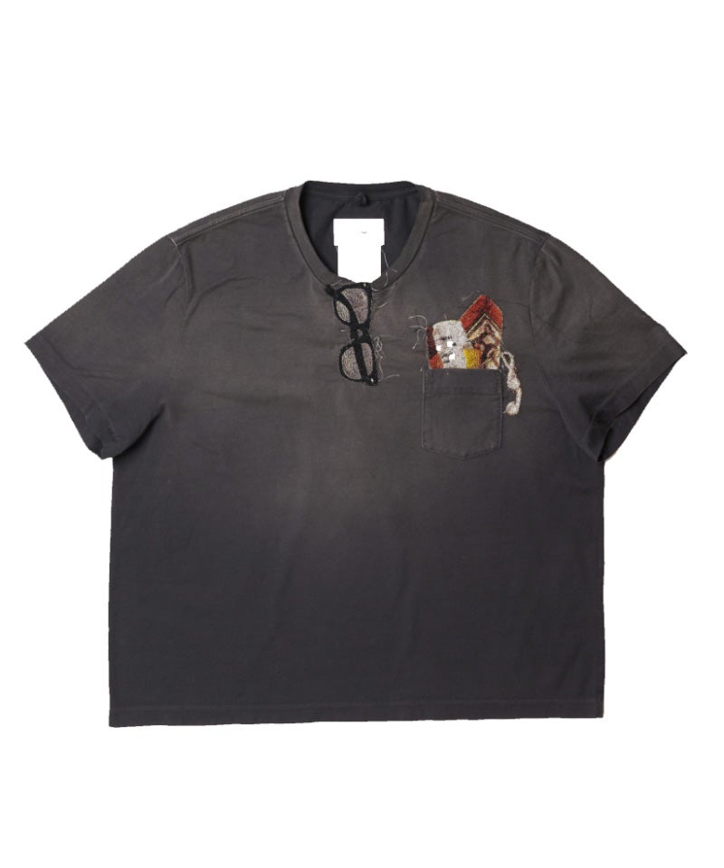 ＜doublet＞TROMPE L’OEIL EMBROIDERY T-SHIRT