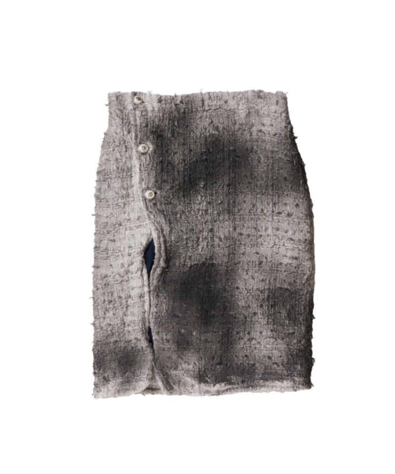 ＜doublet＞SMOG AIR STAINED TWEED SKIRT