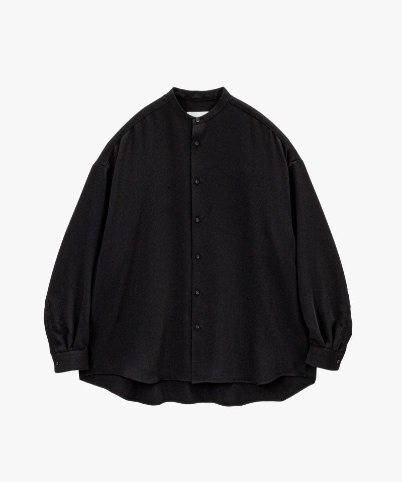 ＜Graphpaper＞Satin Oversized Band Collar Shirt