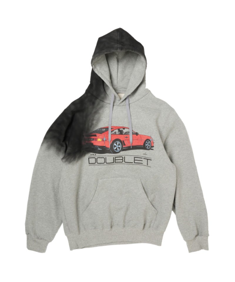 ＜doublet＞EXHAUST STAINED HOODIE