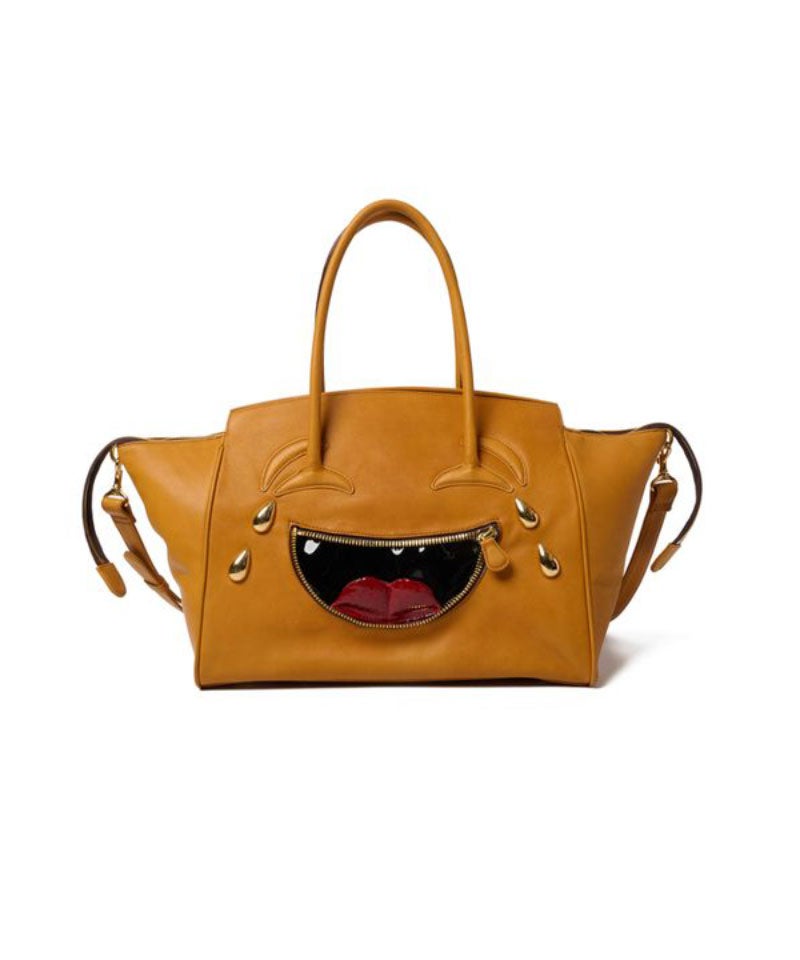 ＜doublet＞LAUGHING EMOJI LEATHER BAG
