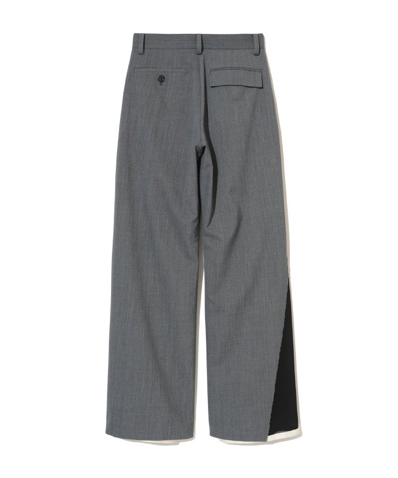 UNDERCOVER カツラギフレアスラックス UCW4521 グレー UNDERCOVER＞Pe/W ギャバスラッシュレイヤースラックス | MAKES ONLINE