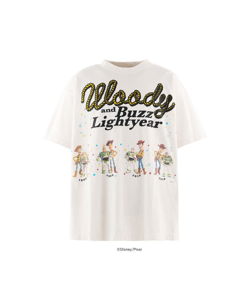 ＜SAINT MICHAEL＞PIXAR_SS T-SHIRT/Woody&Buzz/WHT