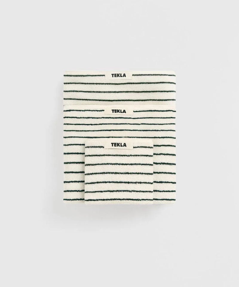 ＜TEKLA＞MIDWEIGHT TOWELS (Stripes)/GuestTowel