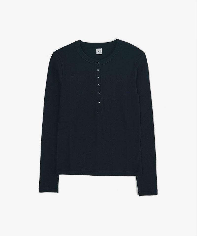 blurhmsROOTSTOCK＞Classic Rib Henley-neck L/S | MAKES ONLINE STORE