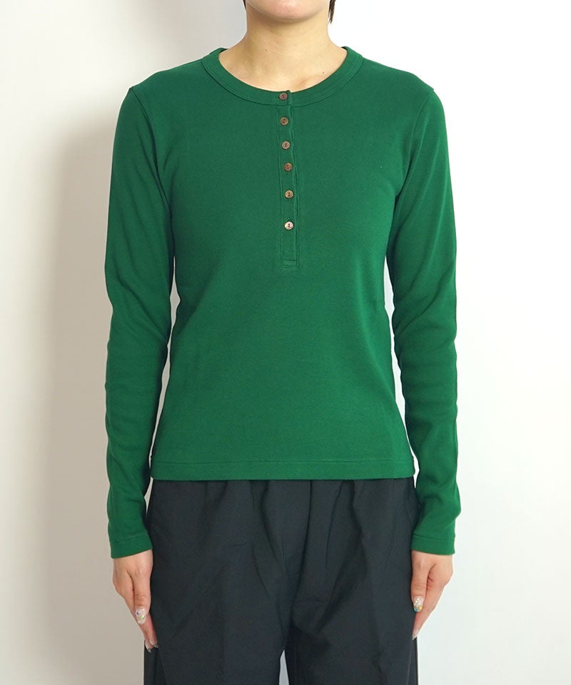 blurhmsROOTSTOCK＞Classic Rib Henley-neck L/S | MAKES ONLINE STORE