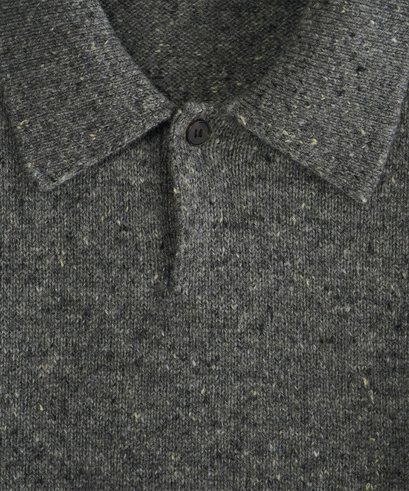 AURALEE＞CASHMERE NEP KNIT POLO | MAKES ONLINE STORE