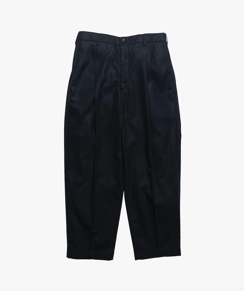 Graphpaper＞Wooly Cotton Twill Wide Tapered Slacks | MAKES ONLINE