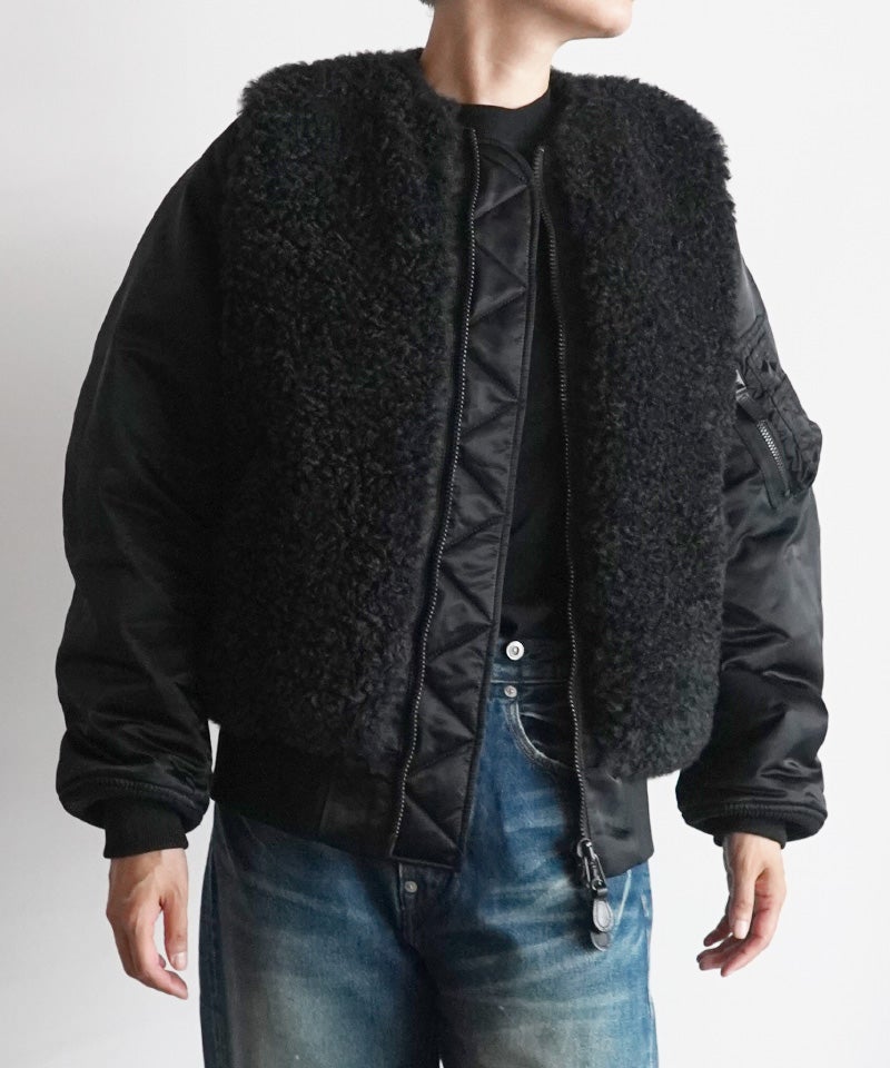 ジャケット・アウター HYKE FAUX SHEARLING TYPE MA-1 JACKET 2 HYKE＞FAUX SHEARLING TYPE MA-1 JACKET | MAKES ONLINE STORE
