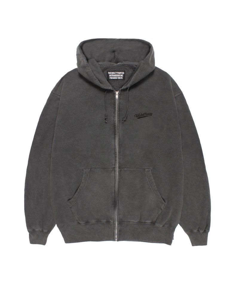 WACKO MARIA＞WASHED MIDDLE WEIGHT FULL ZIP HOODED SWEAT SHIRT