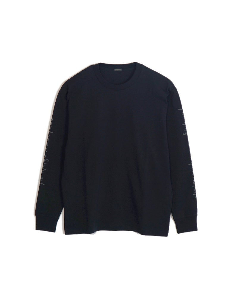 COMOLI＞コットンジャージ プリント長袖Tシャツ | MAKES ONLINE STORE