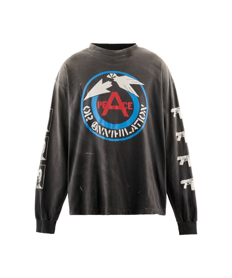 SAINT MICHAEL＞LS T-SHIRT/PEACE/BLACK | MAKES ONLINE STORE