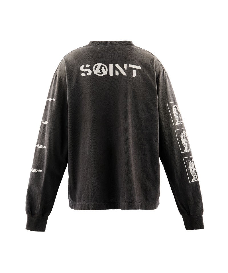 SAINT MICHAEL＞LS T-SHIRT/PEACE/BLACK | MAKES ONLINE STORE