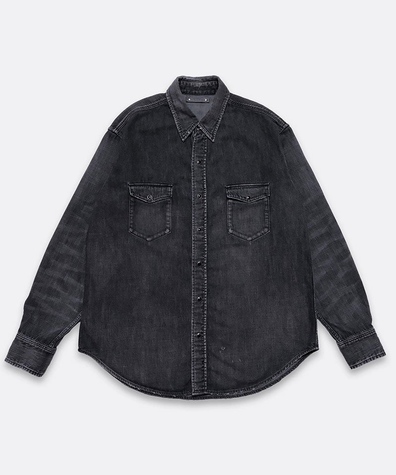MINEDENIM＞Black Denim Western Shirt BKU | MAKES ONLINE STORE