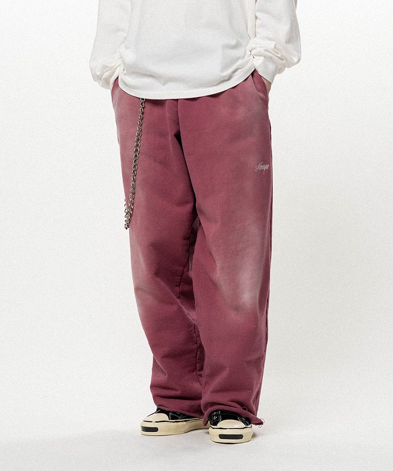KAMIYA＞Embroidered Wide Sweat Pants | MAKES ONLINE STORE