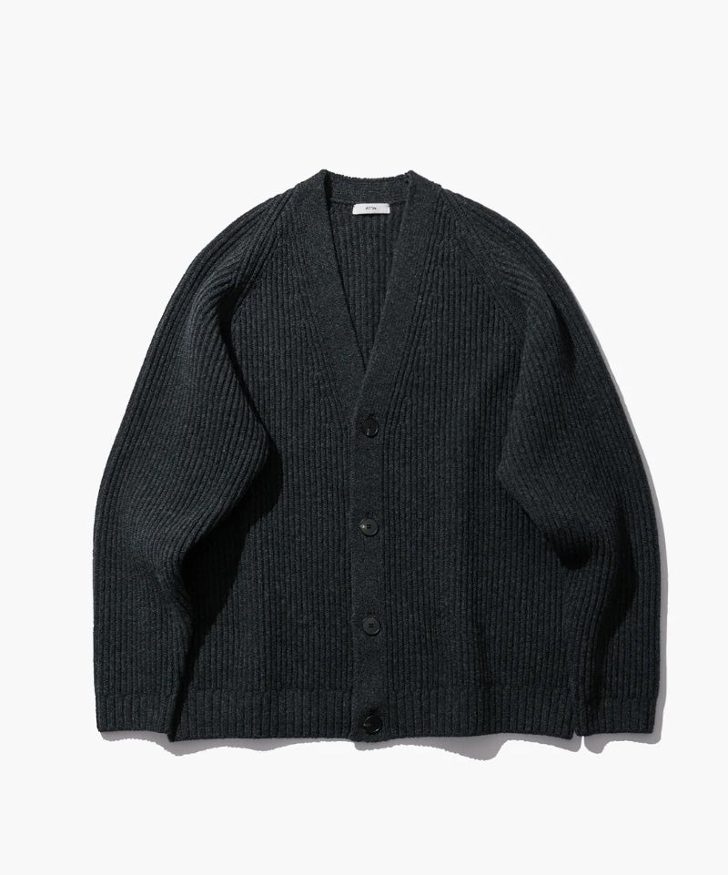 ATON＞SUPER FINE MERINO V NECK CARDIGAN | MAKES ONLINE STORE
