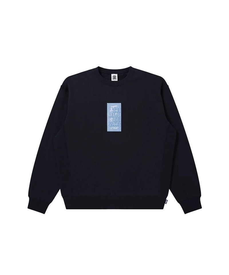 MATERIAL PATCH CREWNECK SWEATSHIRTS ブラック BlackEyePatch＞HWC LABEL CREW SWEAT | MAKES ONLINE STORE