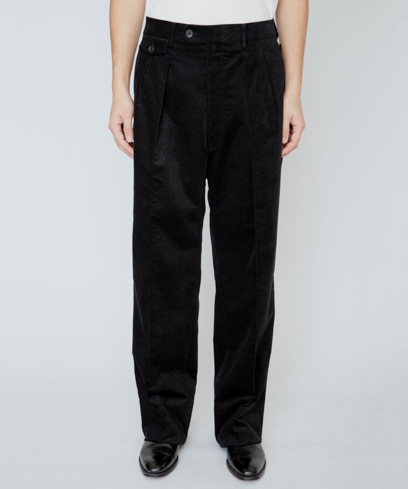 rainmaker 26SS メリノウール　ワイドトラウザーズ　5 ブラック RAINMAKER＞WIDE TROUSERS | MAKES ONLINE STORE