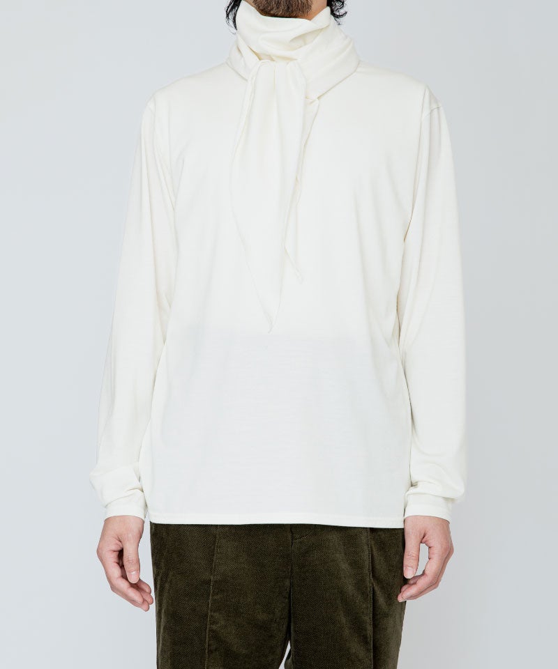 RAINMAKER＞WASHABLE-WOOL HIGH NECK SHIRT | MAKES ONLINE STORE