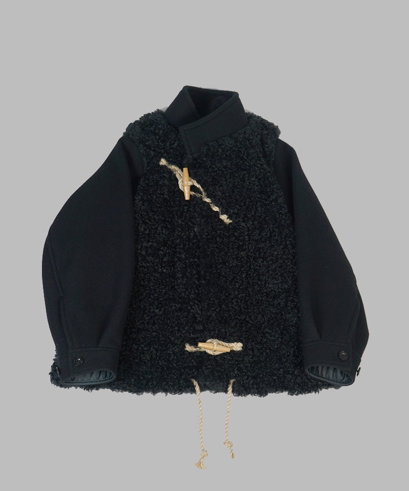 HYKE＞DOUBLE-FACED FAUX SHEARLING DUFFEL JKT | MAKES ONLINE STORE